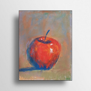 Jabłko-praca wykonana pastelami