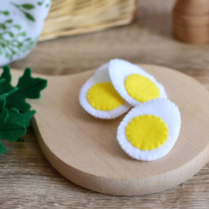 Jajko z filcu -plasterek jajka / Jedzenie z filcu