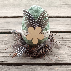 Jajko ze sznurka, stroik szałwia kwiat