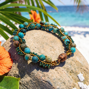 jaspis cesarski - bransoletka na magnes