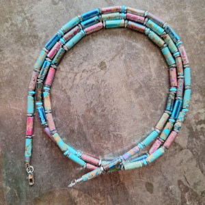 Jaspis cesarski naszyjnik