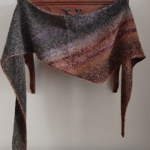 Jesienna łąka - szlachetna chusta/szal z japońską włóczką Noro