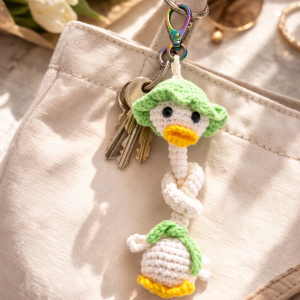Kaczuszka brelok handmade – dodatek do kluczy