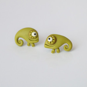 Kameleon - designerskie kolczyki wkręty