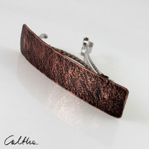 Kamień - miedziana klamra do włosów (2000-23)