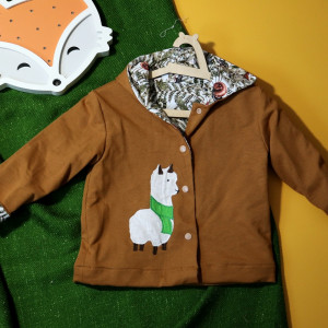 Karmelowa bluza dwustronna z alpaką (86 cm)