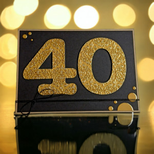 kartka A5 z Twoimi życzeniami : glam :: 40 urodziny