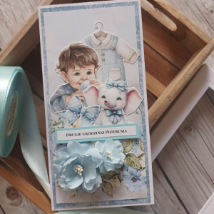 Kartka dla dziecka personalizowana, w pudełku, urodziny lub chrzest 02