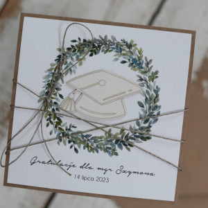 Kartka gratulacje z okazji obrony pracy dyplomowej Kgr-001