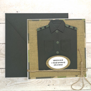 Kartka gratulacyjna z okazji promocji oficerskiej