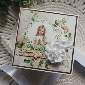 Kartka komunijna, kartka z okazji pierwszej komunii świętej, k12