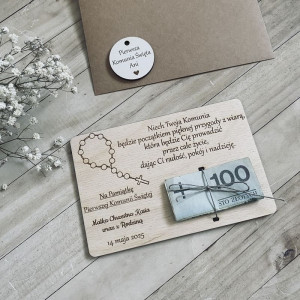 Kartka komunijna na pieniądze 4