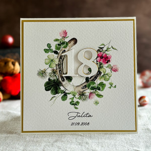 Kartka na 18 urodziny z kopertą prezentową, BH 36