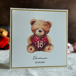 Kartka na 18 urodziny z kopertą prezentową, BH 65A