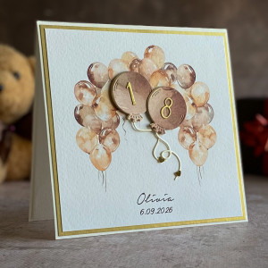 Kartka na 18 urodziny z personalizacją, BH 20c