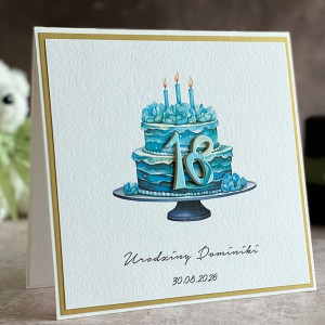 Kartka na 18 urodziny z personalizacją, BH 31