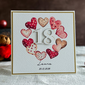 Kartka na 18 urodziny z personalizacją, BH 34
