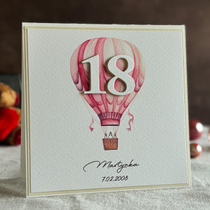 Kartka na 18 urodziny z personalizacją, BH 38