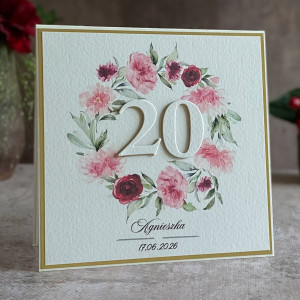 Kartka na 20 urodziny z personalizacją, BH 21