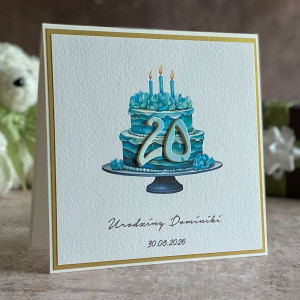 Kartka na 20 urodziny z personalizacją, BH 31