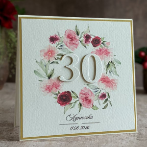 Kartka na 30 urodziny z personalizacją, BH 21