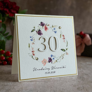 Kartka na 30 urodziny z personalizacją, BH 70