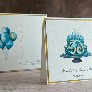 Kartka na 30 urodziny z pudełkiem i kopertą, BH 31