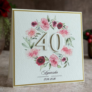 Kartka na 40 urodziny z personalizacją, BH 21