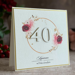 Kartka na 40 urodziny z personalizacją, BH 50