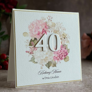 Kartka na 40 urodziny z personalizacją, BH 75