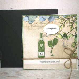 Kartka na 50-tkę -Świetny Rocznik! Z kieszonką