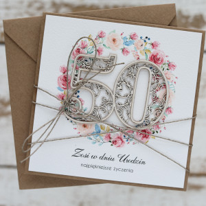 Kartka na 50 urodziny pięćdziesiątkę dla kobiety KU50-019