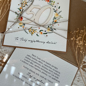 Kartka na 50 urodziny pięćdziesiątkę dla kobiety życzenia KU50-034