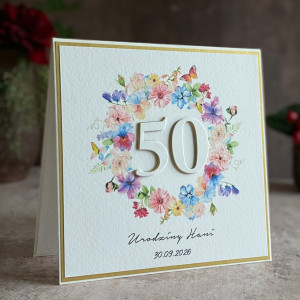 Kartka na 50 urodziny z personalizacją, BH 35