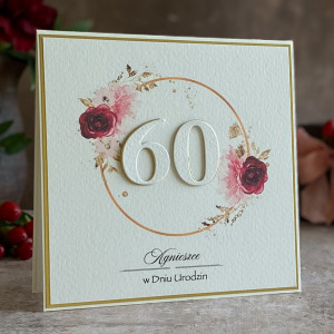 Kartka na 60 urodziny z personalizacją, BH 50