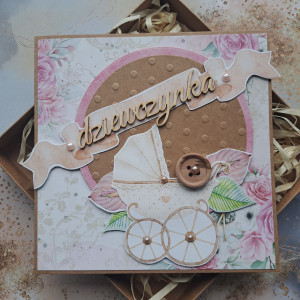 Kartka na baby shower dziewczynki (w pudełku) 12