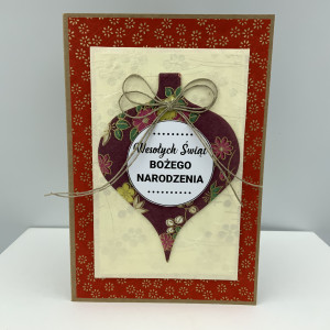 Kartka na Boże Narodzenie - wzór nr 12, orientalne wzornictwo