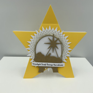 Kartka na Boże Narodzenie - wzór nr 16, gwiazda