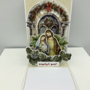 Kartka na Boże Narodzenie - wzór nr 9, pop up