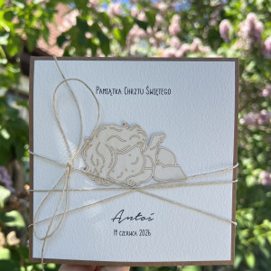 Kartka na chrzest z personalizacją KCHK-759