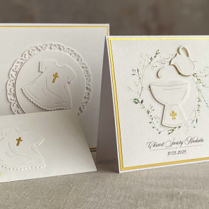 Kartka na chrzest z pudełkiem i kopertą, 63C