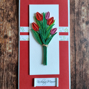 Kartka na Dzień Mamy Tulipany