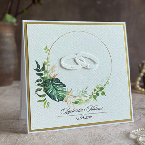 Kartka na ślub w ozdobnej kopercie, W 45a