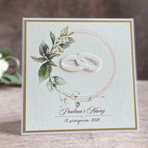 Kartka na ślub w ozdobnej kopercie, WA 23b