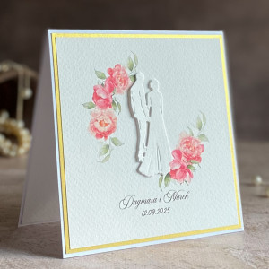 Kartka na ślub w ozdobnej kopercie, WA 26d