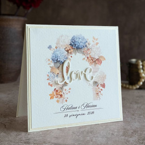 Kartka na ślub w ozdobnej kopercie, WP 56a