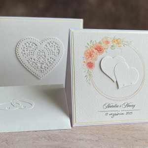 Kartka na ślub w pudełku z kopertą, W42-D