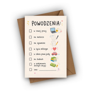 Kartka okolicznościowa- POWODZENIA