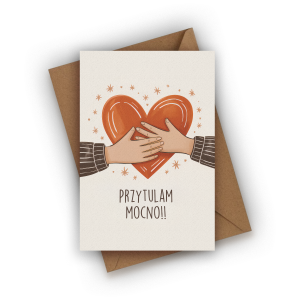 Kartka okolicznościowa- Przytulam mocno!
