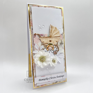 Kartka okolicznościowa ręcznie robiona – CHRZEST ŚWIĘTY handmade 001